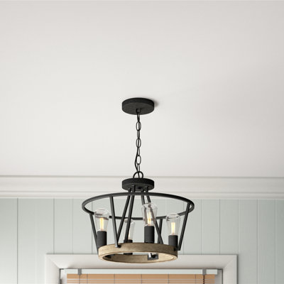 Plafonnier semi-encastré 4 lumières Esmeralda