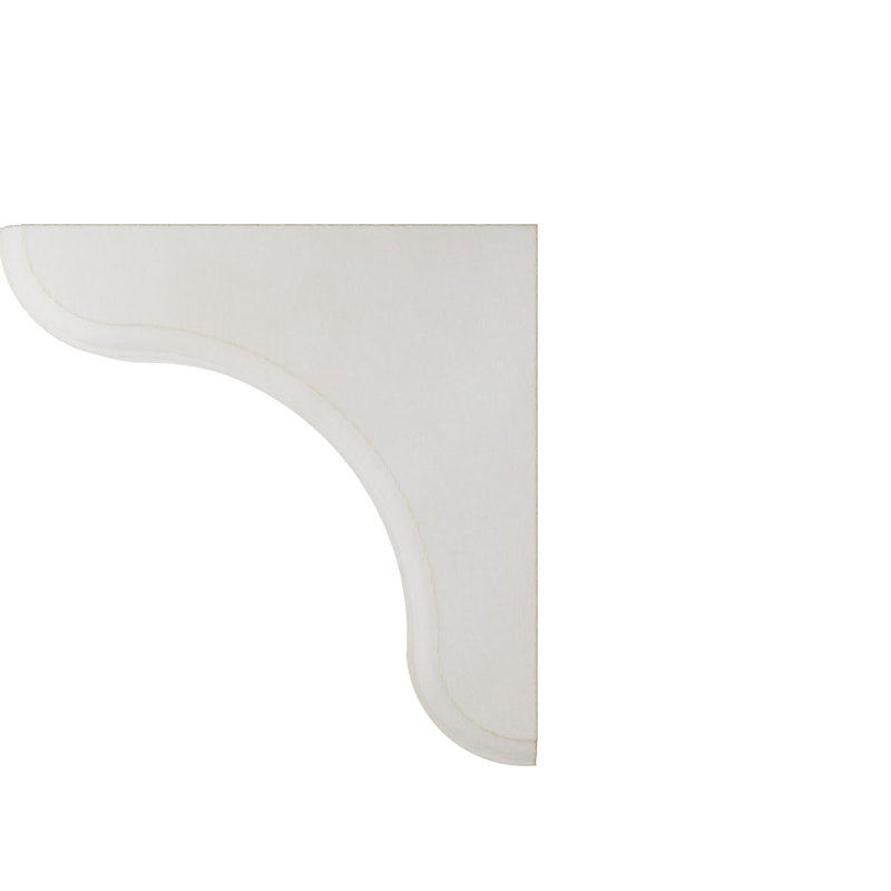 Support décoration rétro en bois Eaton, H 7,5 po x l 1,75 po x P 7,5 po, Blanc craie cendré