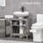 Pedestal Sink Storage Cabinet, Bathroom Under Sink Cabinet With 2 Doors And Open Shelf, Bathroom Vanity