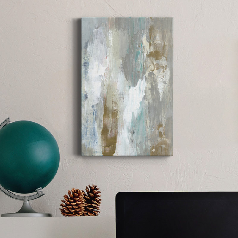 Textured Neutrals & Gold II - Wrapped Canvas Print, 18" H x 12" W x 1" D