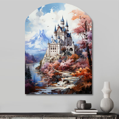 Germany Neuschwanstein Castle - Arch Germany Metal Wall Art, Asymmetrical Metal Wall Sculpture Print
