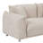 110" Camel Lambswool Sherpa 4-Seat Sofa, Modular Design with 3 Pillows