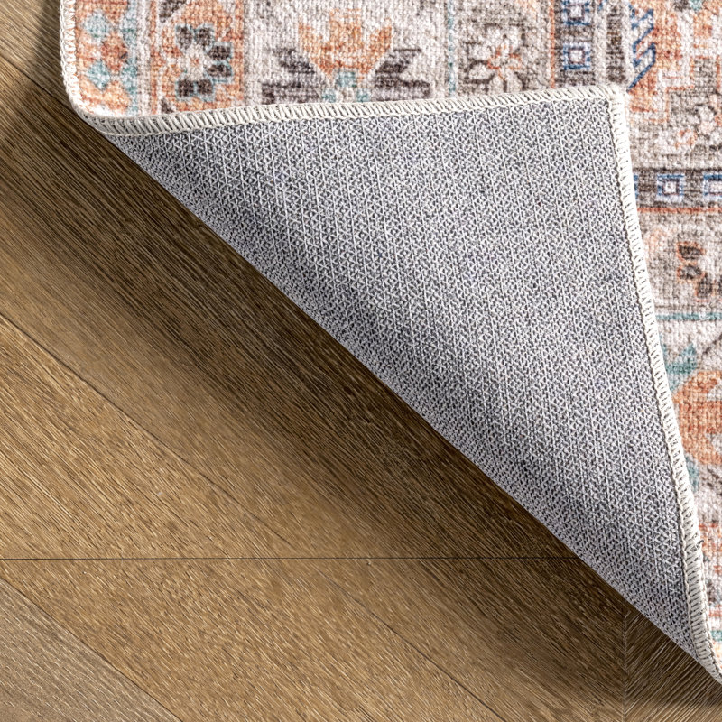 Alicia SpinClean Machine Washable Medallion Area Rug, Rectangle 4' x 6'