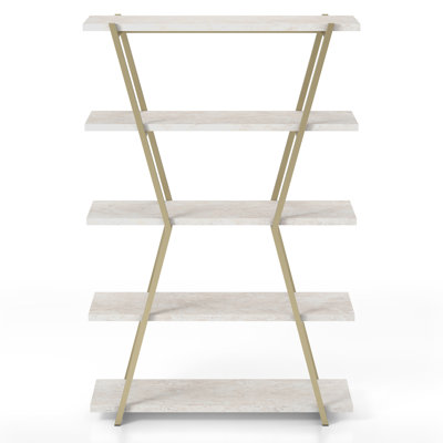 Biram 72"H Steel Etagere Bookcase