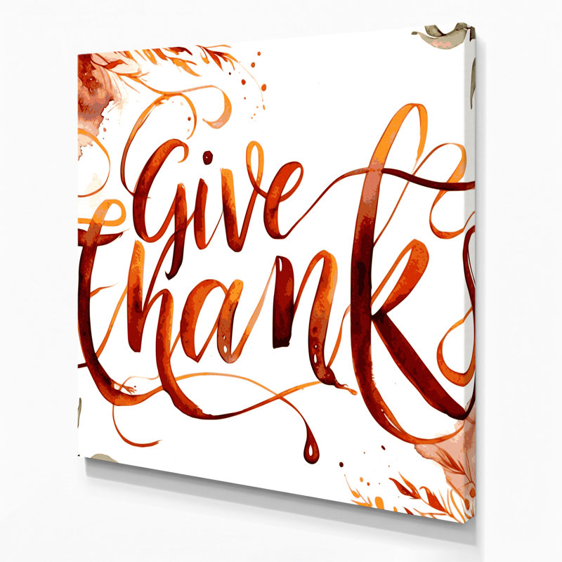 Art mural sur toile, "Thanksgiving", H 16 po x l 16 po