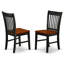 Ensemble de mobilier de salle à manger 7 pièces composé d'une table de cuisine rectangulaire avec rallonge papillon et 6 chaises, noir et cerise-908478766-908478767