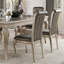 Table de salle à manger moderne avec finition argentée avec rallonge et 6 chaises d'appoint-1260685227