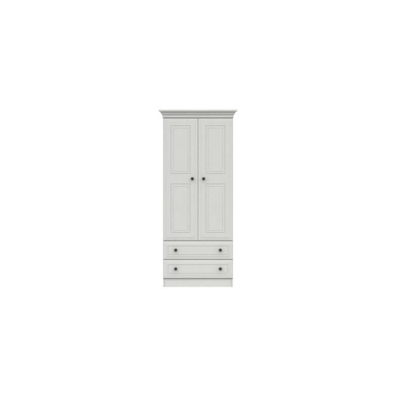 Penelope 2 Door Manufactured Wood Wardrobe, White