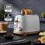 GEEPAS NordiQ 2 Slice Toaster | Matte Finish with Wood Accents | 6 Browning Levels Defrost Reheat & Cancel | High Lift Removable Crumb Tray Cool Touch Cord Storage | 2 Year Warranty 850W-120343404
