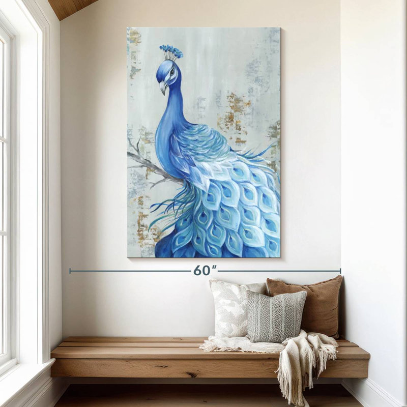 Brampt Peacock Paradise, 51" H x 34" W