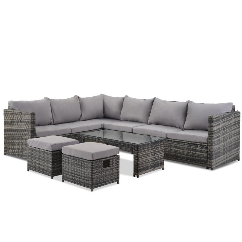 N'Keal 8 Seater Rattan Sofa Set