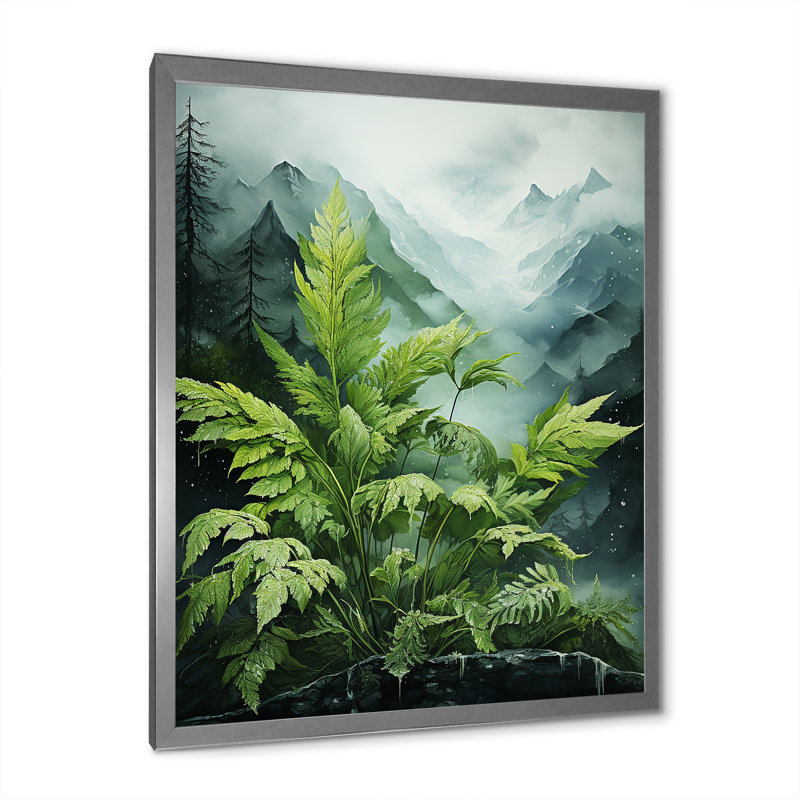 Ferm Adventure in Chinese Mountain sur toile, Cadre simple argenté, H 20 po x l 12 po x P 1 po