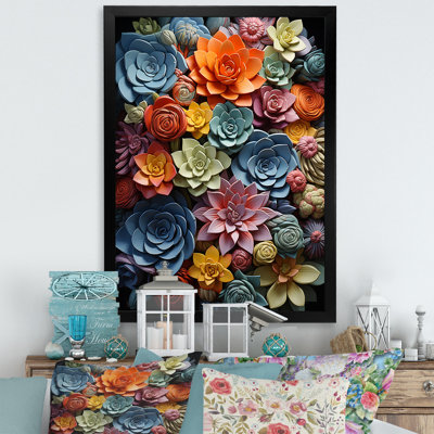 «Sutera Colorful Succulents Natures Resilience», reproduction sur toile