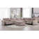 Annistyn 8 Piece 168.5'' L-Shaped Corduroy Power Reclining Sectional With Wireless Charging Storage