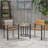 LARIS WOOD AND METAL CHAIR