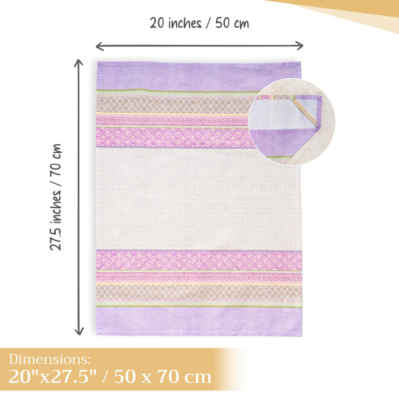 Maison d'Hermine Magnolia Mornings, ensemble de 3 torchons de cuisine 100 % coton - 51 x 70 cm