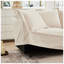 Canapé à 3 places en chenille crème avec 3 repose-pieds l 120 po x P 55 po x H 34,6 po Urban Ins