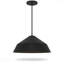 Luminaire suspendu à DEL de 22 pouces de diamètre, finition noire-776576927
