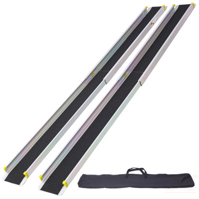 7' Adjustable Wheelchair Telescoping Track Ramps With Bag