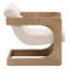 Bridges Polyester and Ash Wood Occasional Chair, Cream-456512189