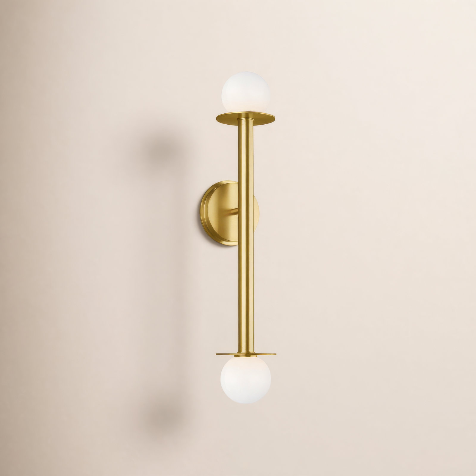 Allegra 23.63'' H Steel Up and Downlight Wall Sconce, Burnished Brass