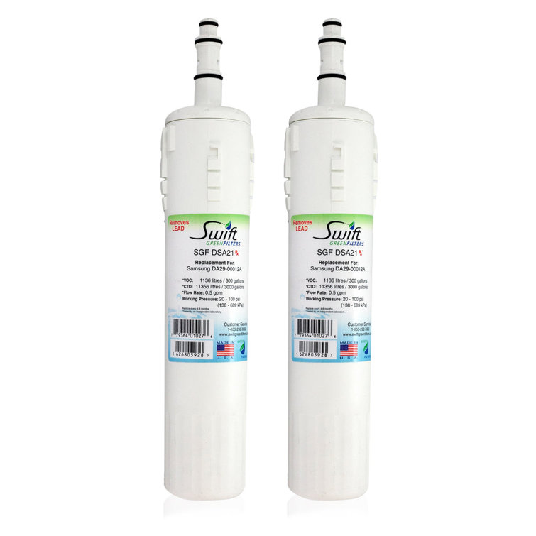 SGF-DSA21 Rx Compatible Refrigerator Water Filter for DA29-00012A, DA29-00012B (2 Pack).