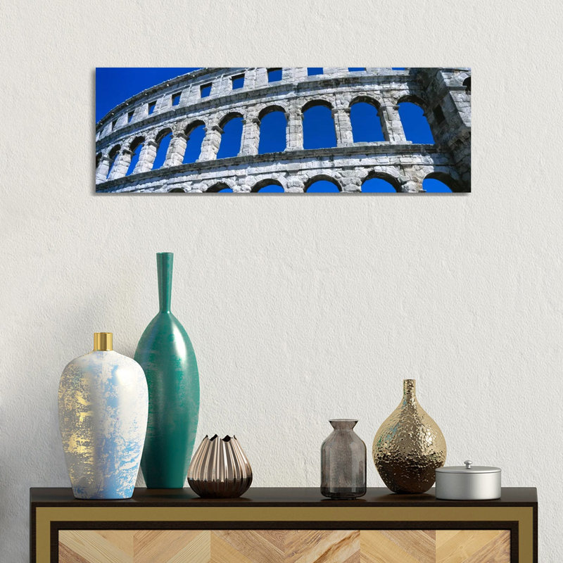 Roman Amphitheater, Pula, Croatia by Panoramic Images - Wrapped Canvas Panoramic Print, 30.48 cm H x 91.44 cm W x 1.91 cm D