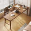 Bureau d'écriture en bois massif en L de couleur châtaignier clair-80621475-80621487