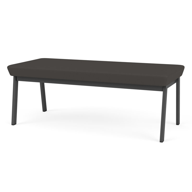 Banc en métal Newport, Noir Patriot Plus - Vinyle lavable au chiffon, Gris anthracite
