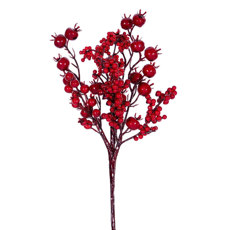 14" Red Deluxe Mixed Berry Pick. Each bag contains six picks.