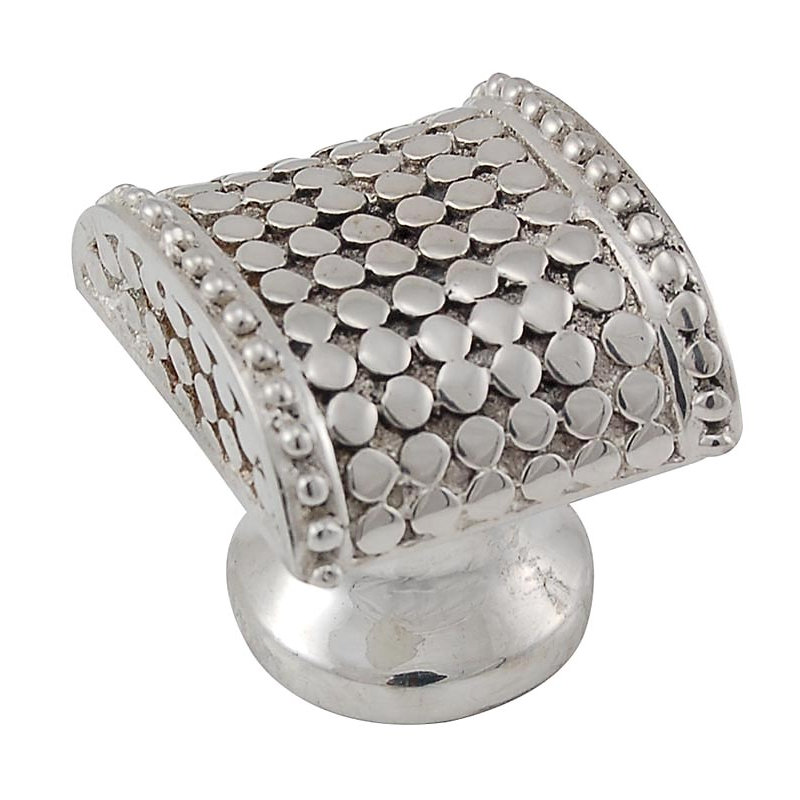 Tiziano Geometric Knob, Polished Nickel, 1" H x 1" W x 0.875" D