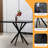 Mid Century Modern Dining Table, Square, 38.6" Black And Iron, Space Saving, Easy To Assemble & Maintain Square Table For 4-6, Style, Clean-1884372214