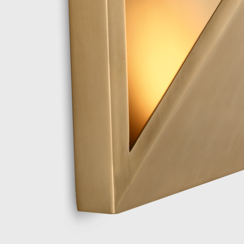 Punto LED Outdoor Wall Lantern, Hand Rubbed Antique Brass, 10.3" H x 3.5" W x 7" D