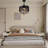 Black Crystal Invisible Ceiling Fan Light - 3 Color Dimmer W/ Remote Control - Ceiling Light Fixture