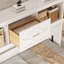 Lit escamotable simple avec station de charge et tiroir, blanc-851036657