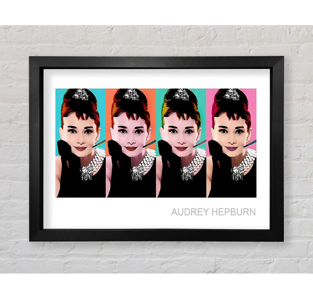 Audrey Hepburn 4 Gesichter Gerahmter Druck