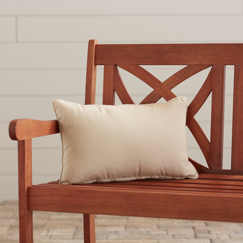  Outdoor Sunbrella Lumbar Pillow, 12" H x 18" W, Antique Beige Sunbrella® Canvas