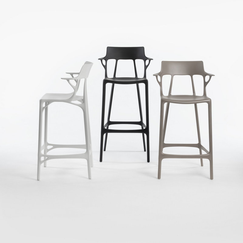 A.I. Outdoor Bar Stool, Black, Bar