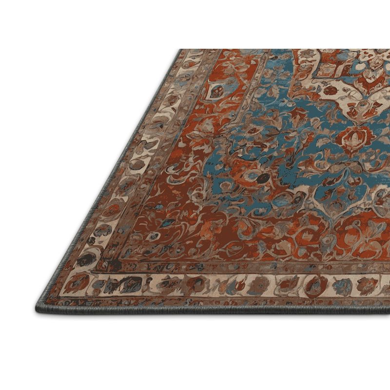 Tapis gris soyeux et moelleux, Rectangle 5 pi x 7 pi