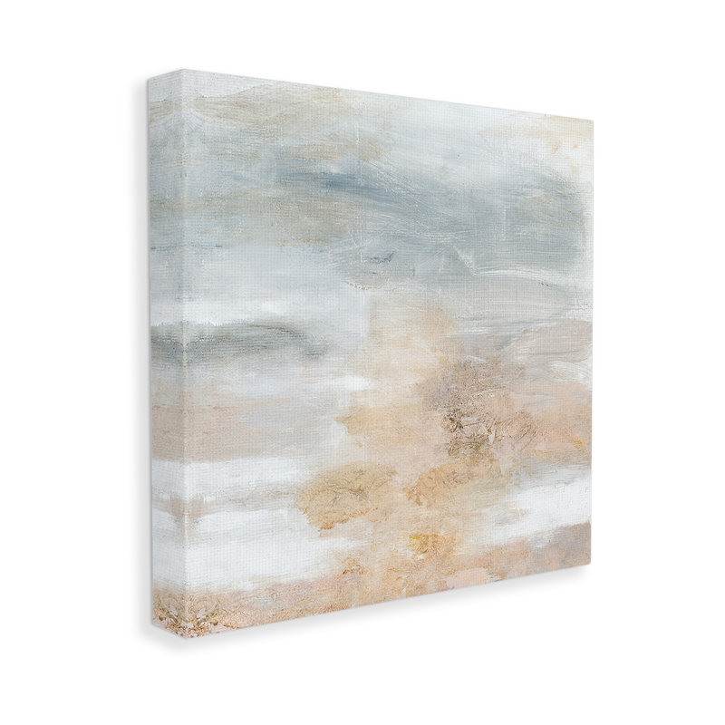 «Subtle Beige Abstraction» par Patricia Pinto, H 36 po x l 36 po
