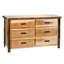 Commode à six tiroirs Fireside Lodge Hickory Log - cognac - ligne Premium-678194337
