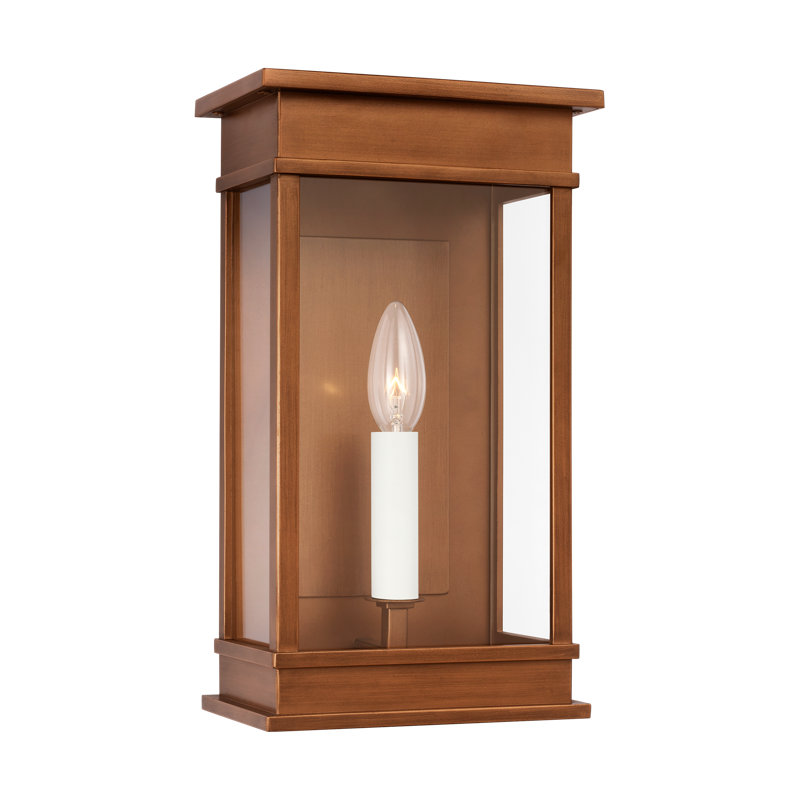 Steel Wall Light, 13.13" H x 7.5" W x 7.5" D, Natural Copper