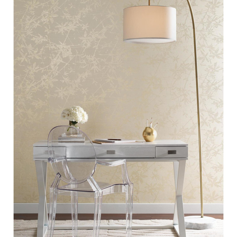 Papier peint double Candice Olson, Argent/blanc