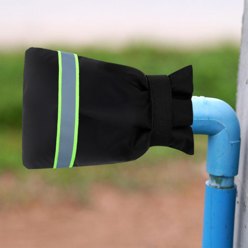 Couvre-robinet d'extérieur isolant avec bandes réfléchissantes résistant à la neige et au gel 5,9 po x 7,3 po, paquet de 2