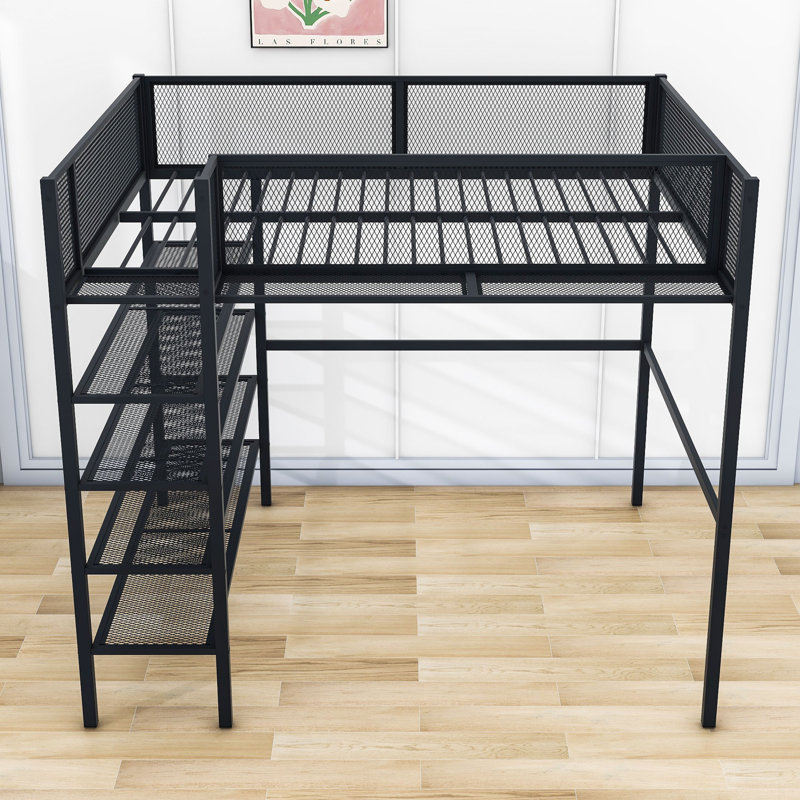 Lit mezzanine double Halit Kids, Noir