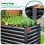 Jardinière surélevée en acier galvanisé de 1,83 m x 0,91 m x 0,61 m, bac à fleurs extérieur extra-profond en métal-2083249100