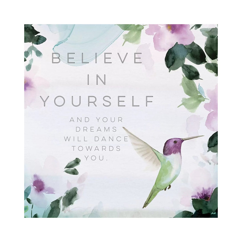 Believe In Yourself by Stephanie Ryan - Print on Canvas, Wrapped Canvas, 30.48cm H x 30.48cm W x 1.91cm D