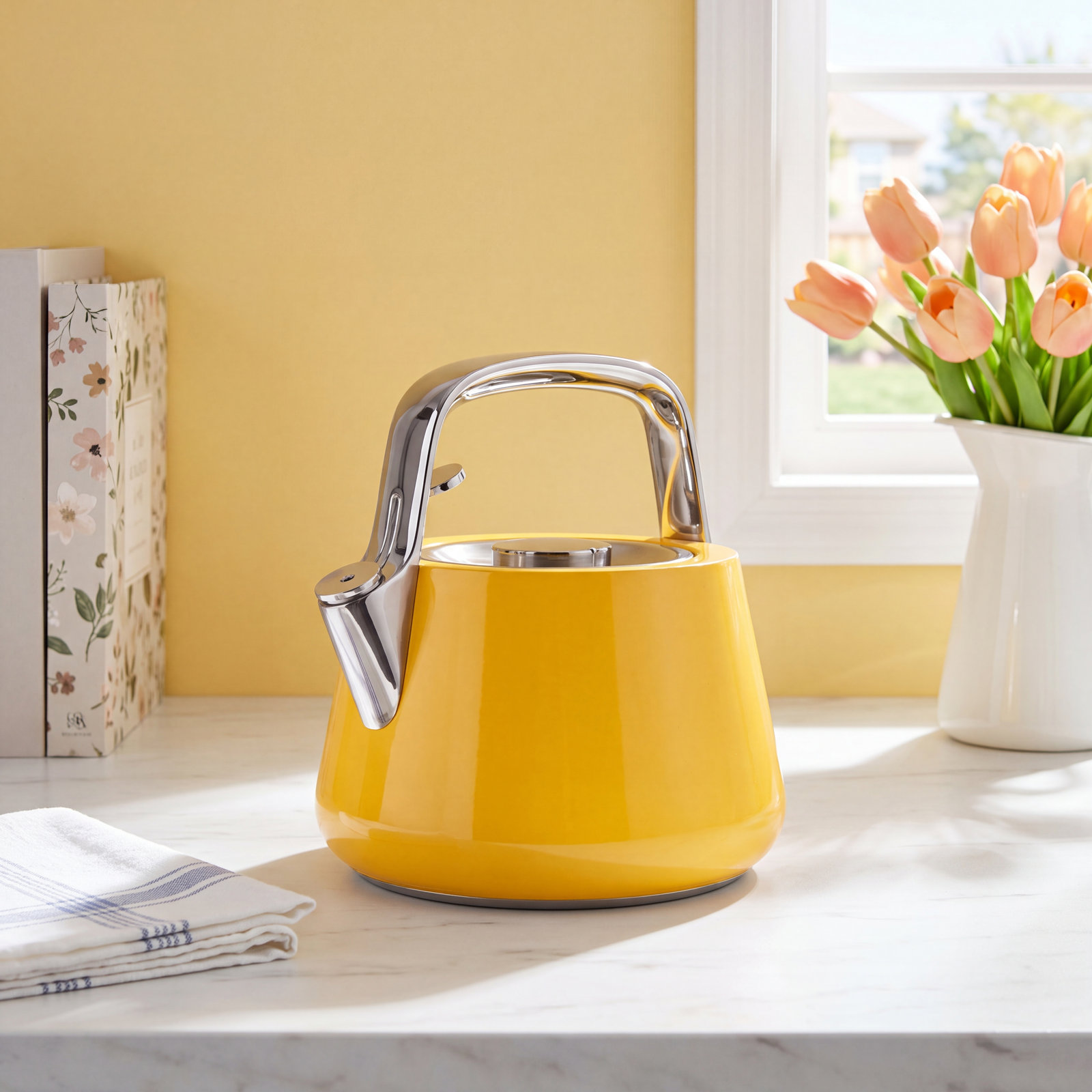 Caraway Stovetop Whistling Tea Kettle, Marigold