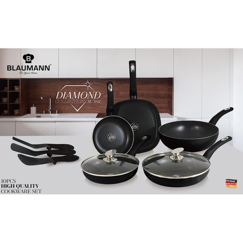 Batterie de cuisine antiadhésive en aluminium 10 pièces Berlinger Haus
