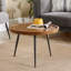 Finzel Solid Mango Wood Industrial Round Coffee Table with Metal Legs-1714498175